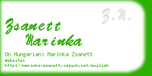 zsanett marinka business card